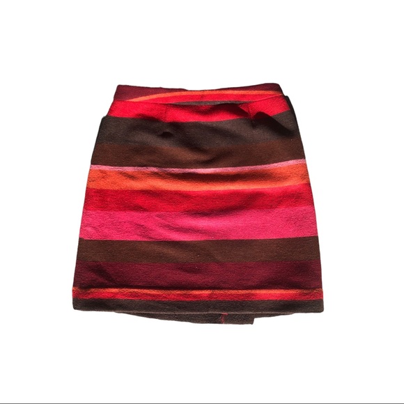 Loft 00 petite pencil short skirt striped pattern fall - Picture 8 of 8